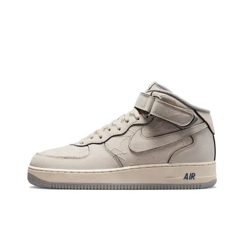 Nike Air FORCE 1 '07 Recraft Slip Resistant Abrasion Resistant MID Топ Скейтборд Кроссовки Унисекс Pearl White