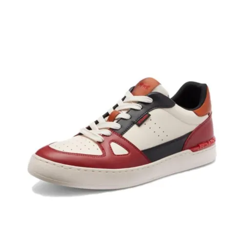 COACH Низкая заколка Low Top Скейтборд Кроссовки Мужские Мел Белый