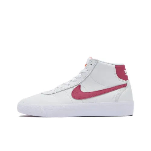 nike SB Bruin Женские Iso Slip Resistant Abrasion Resistant MID Топ Кроссовки для скейтбординга Женские Белый Красный