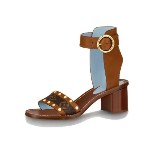 LOUIS VUITTON Passenger One Strap Sandals 5,5cm Women's Brown