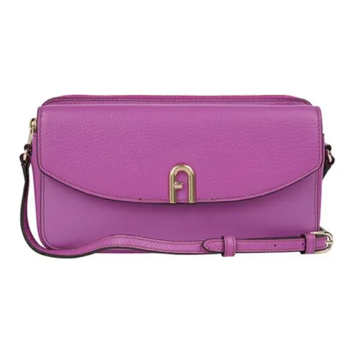Furla Primula Кожа Сумка через плечо Сумка на плечо Мини Женская Фуксия