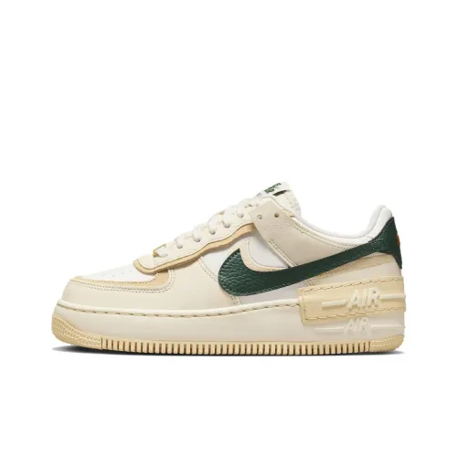 Nike Air Force 1 Устойчивые к истиранию Дышащие Низкие Кроссовки для скейтбординга Женские Белые Зеленые Оранжевые