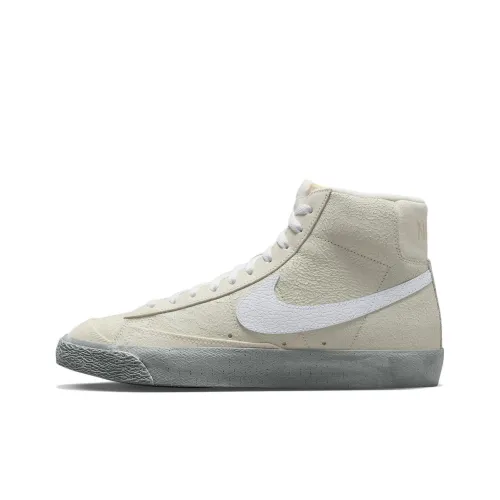 Nike Blazer '77 EMB 'Белый цвет вершины' SALT Озеро Городской MID Скейтборд Кроссовки Унисекс Бежевый