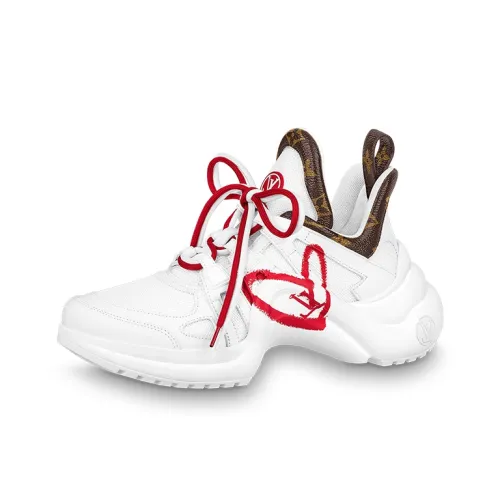 LOUIS VUITTON Archlight 1,0 Беговые кроссовки Женские Белые Красные