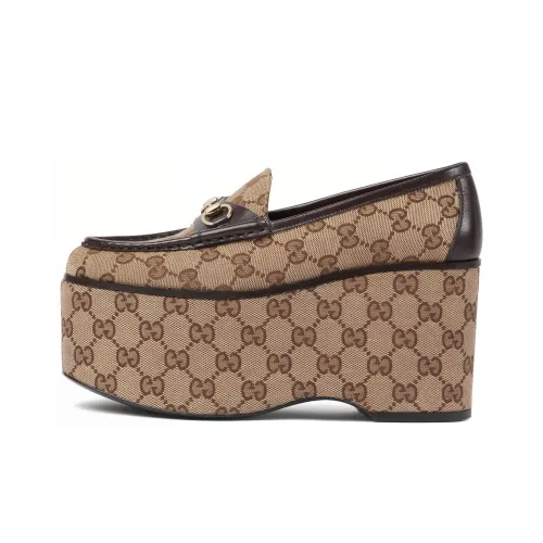 GUCCI Horsebit 24 Весенний Летний Коллекция Лоферы 9 см Женские Коричневый