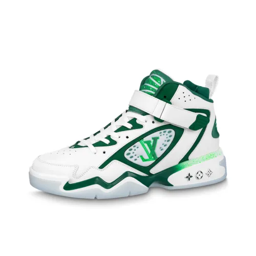 LOUIS VUITTON Trainer 2 High Топ Повседневная обувь Мужская Белый Зеленый
