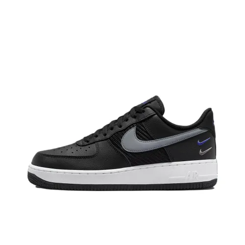 Nike Air Force 1 Slip Resistant Abrasion Resistant Низкие Кроссовки для скейтбординга Черный Белый Серый