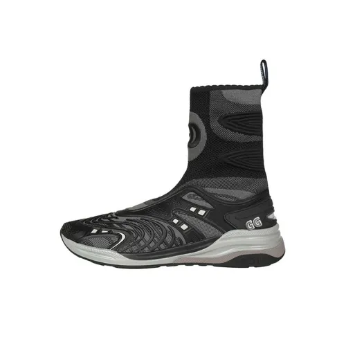 GUCCI Ultrapace R Устойчивый к истиранию Высокий Топ Спортивная Повседневная Обувь Мужская Черная
