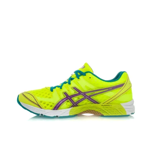 Asics Гель Ds Racer 9 Устойчивые к истиранию Низкие Кроссовки для Бега Женские Желто-фиолетовые