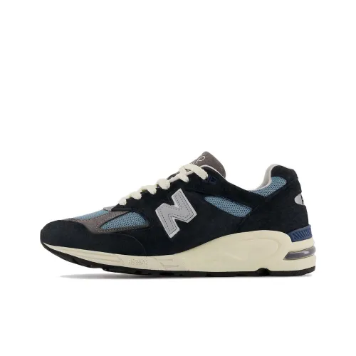 New Balance NB 990 V2 Low Топ Повседневный Городской Коммутирование Беговые кроссовки Унисекс Морской синий Сделано в США