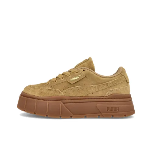 PUMA MAYZE STACK Suede Низкие Кроссовки для Скейтбординга Женские Коричневые