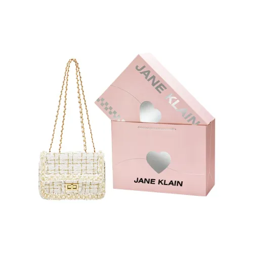 JANE KLAIN ПУ (полиуретан) Сумка через плечо Средняя Женская Белая Черная