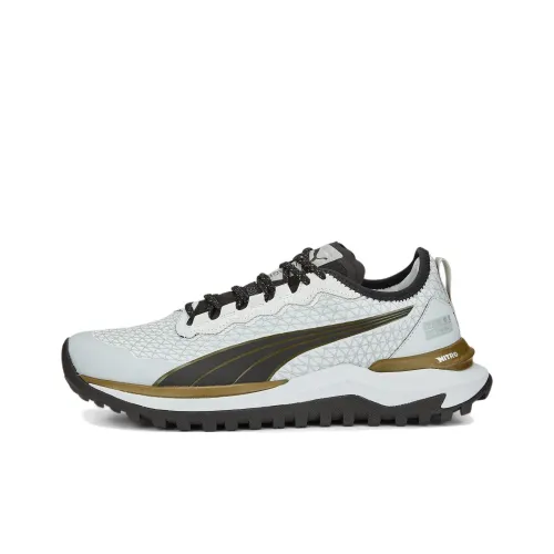 PUMA Voyage Nitro противоскользящие устойчивые к истиранию низкий топ беговые кроссовки мужские серый золотой