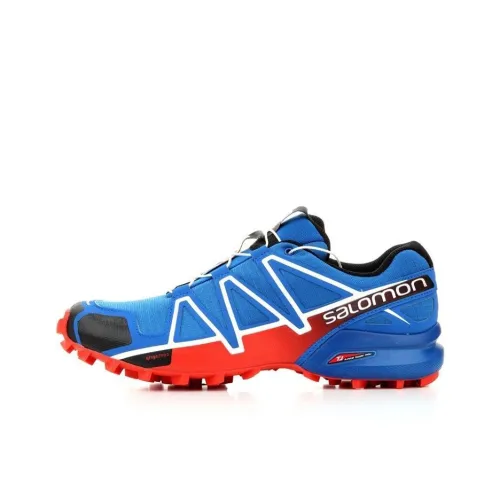SALOMON Speedcross 4 Устойчивая к истиранию Низкая Обувь для Альпинизма Мужская Синяя Красная