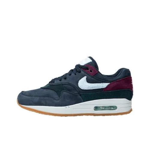 Nike Air Max 1 Low Топ Беговые кроссовки Унисекс Черный