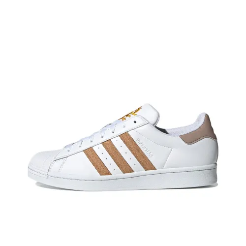 Adidas Originals SUPERSTAR Low Топ Скейтборд Кроссовки Унисекс Белый Коричневый