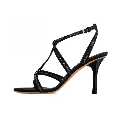 LOUIS VUITTON Stellar One Ремешок Сандалии 9 см Женские Черные