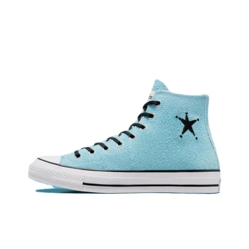 Stussy x Converse Chuck Taylor All Star 70 Hi 'Небесно-голубой' Устойчивые к истиранию высокие кеды унисекс синие