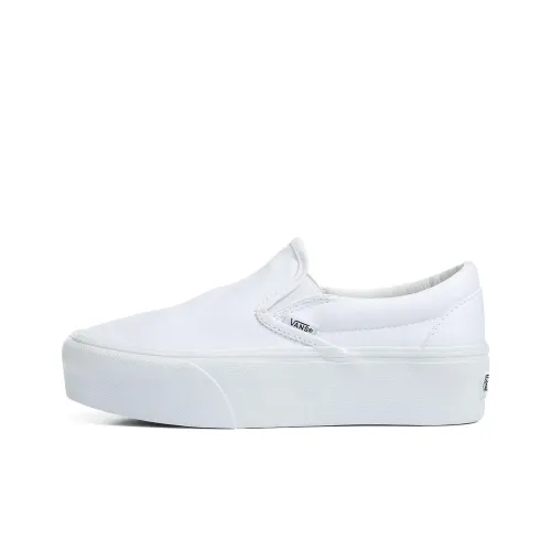 Vans Slip On Stackform Износостойкий и Легкий Низкие Кроссовки для скейтбординга Унисекс Белые