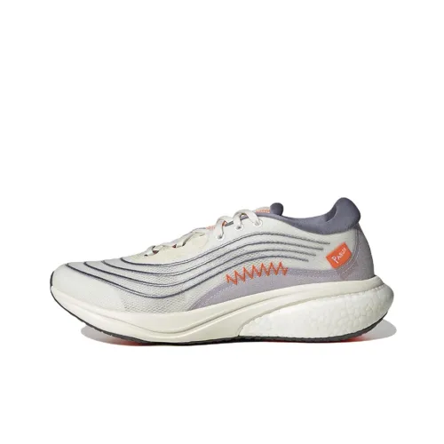 Adidas Supernova 2 Slip Устойчивый к истиранию Низкий Топ Беговые кроссовки Мужские Белый Серый