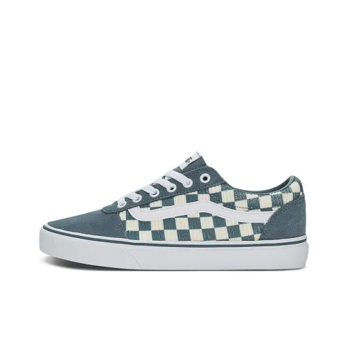 VANS Ward Active Low Top Скейтборд Кроссовки Женские Сине-Белые Шахматная Доска