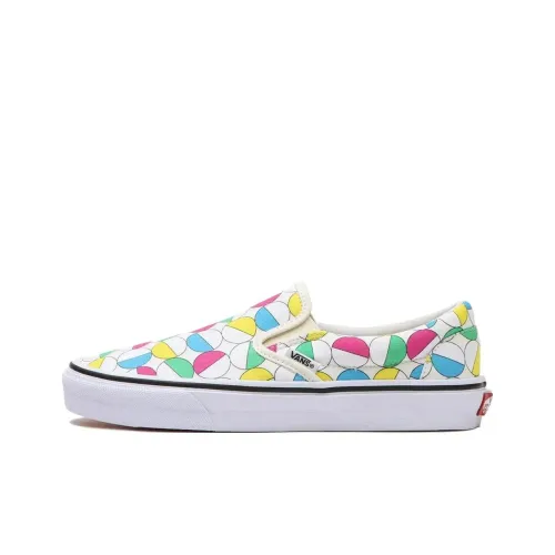 Vans Slip On Series CLASSICS 'GACHA' Низкие Скейтборд Кроссовки Unisex Розовые Синие Желтые