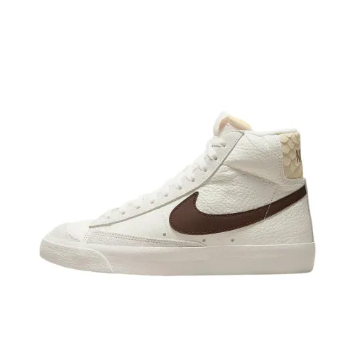nike Blazer Slip Resistant Abrasion Resistant MID Топ Скейтборд Кроссовки Женские Экрю