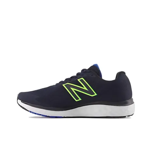 New Balance NB 680 Low Топ Повседневные Беговые Кроссовки Мужские Темно-Синий Зеленый