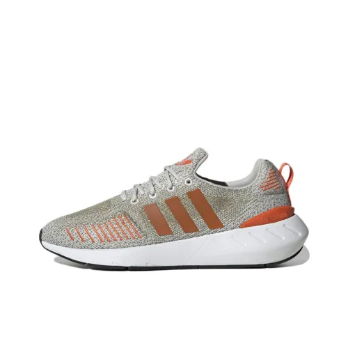 Adidas Originals Swift Run 22 Износостойкий и Легкий Низкий Топ Беговые кроссовки Серый Оранжевый