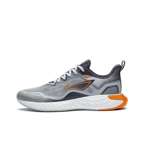 LINING Chasing Liuyun Износостойкие Дышащие Низкие Беговые кроссовки Мужские Серый Черный