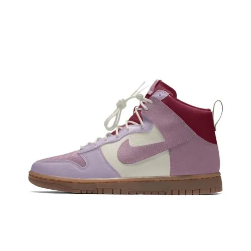 Nike Dunk Slip-Resistant Abrasion-Resistant High Top Skateboard Shoes Unisex Pink Найк Dunk противоскользящие устойчивые к истиранию высокие топы кроссовки для скейтбординга унисекс розовый