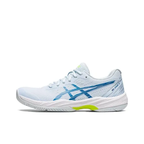 Asics Gel Game 9 Low Топ Беговые кроссовки Женские Синий Зеленый