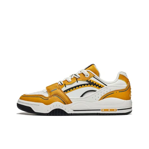 LINING Лунно-белый Dream Аbrasion Resistant Дышащий Легкий Низкие Кроссовки для скейтбординга Унисекс Оранжево-белый