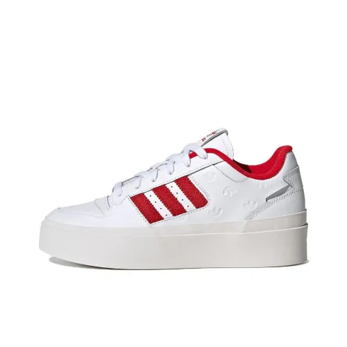 Adidas Originals FORUM Bonega Low Топ Кроссовки для скейтбординга Женские Белые Красные