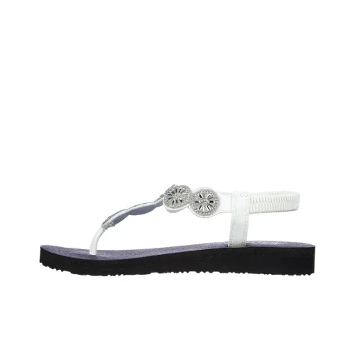 Skechers Meditation Резиновая подошва Персонаж Recognition Тапочки Женские Черный белый