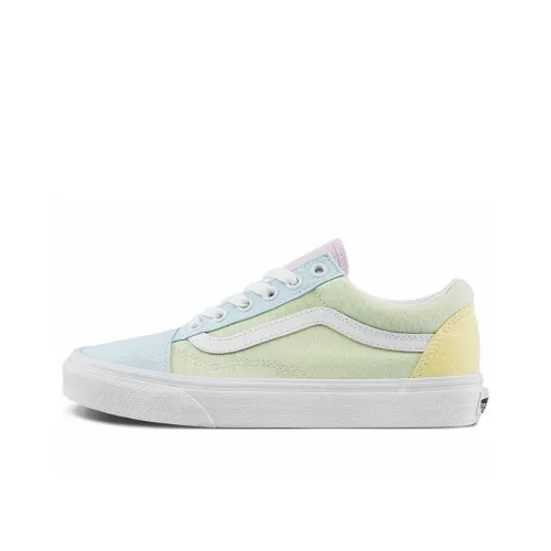 Vans Old Skool Collection PASTEL Блок Низкие Кроссовки для скейтбординга Унисекс Синий Зеленый Белый