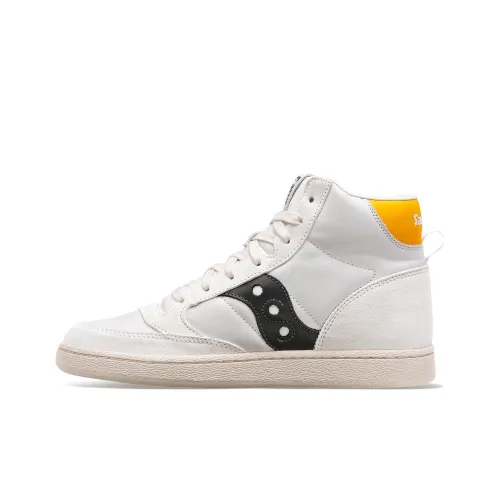 Saucony Jazz Court High Премиум Противоскользящие Устойчивые к истиранию Высокие Кроссовки для скейтбординга Унисекс Белый Черный