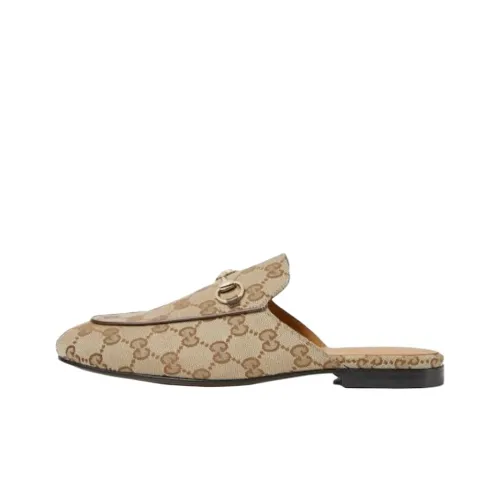 GUCCI 2015 RE Edition Princetown Домашние тапочки Женские Бежевый