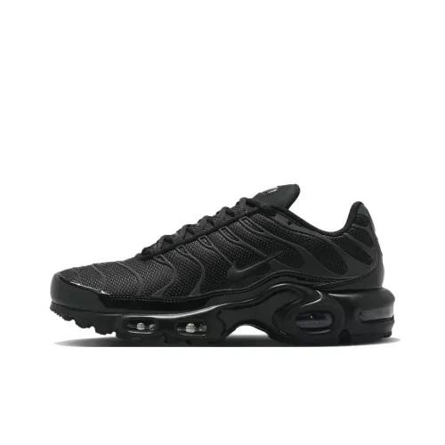 Nike Air Max Plus Abrasion Resistant Низкий Топ Беговые кроссовки Женские Черный
