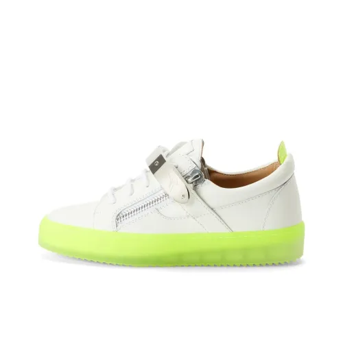 Giuseppe Zanotti GZ Coby Low Топ Стильные Скейтбординги Женские Белый Зеленый