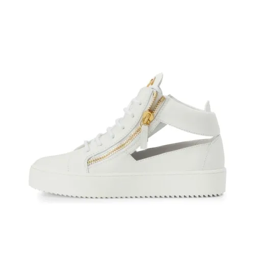Giuseppe Zanotti GZ Kriss MID Топ Стильные Скейтбординги Женские Белые