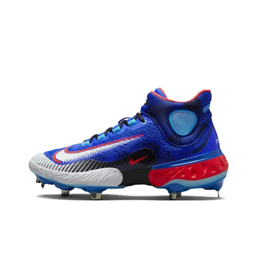 nike Alpha Huarache Elite 4 Амортизаторы Slip-resistant Abrasion-resistant MID Топ Тренировочные Кроссовки Мужские Blue