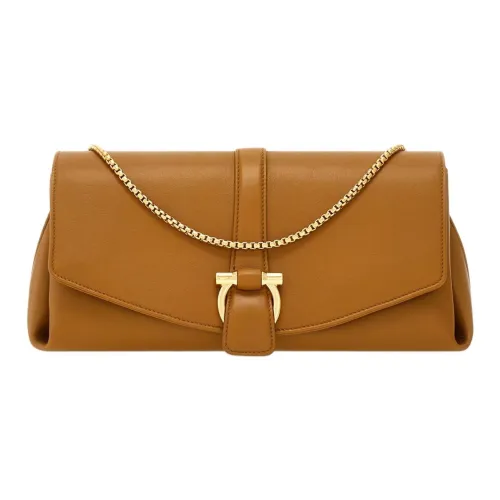 Ferragamo Телячья кожа Сумка через плечо Средняя Женская Burnt Охра
