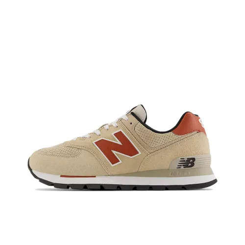 New Balance NB 574 Low Топ Марафон Беговые кроссовки Унисекс Коричневый Апельсин