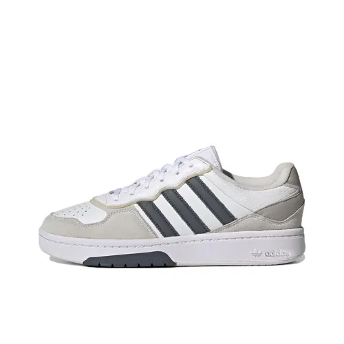 Adidas Originals Courtic Slip Resistant Abrasion Resistant Низкие Кроссовки для скейтбординга Унисекс Белый Серый