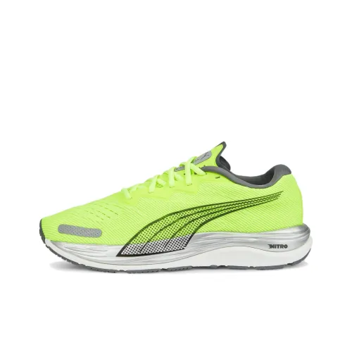 PUMA Velocity Nitro 2 Rebound Low Top Беговые кроссовки Мужские Неоновый зеленый