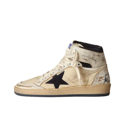 Golden Goose Azure Star High Top Стильные Скейтбординги Женские Ecru