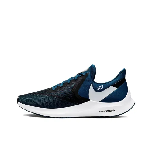Nike Zoom Winflo 6 Амортизаторы Slip-resistant Abrasion-resistant Низкий топ Беговые кроссовки Мужские Blue