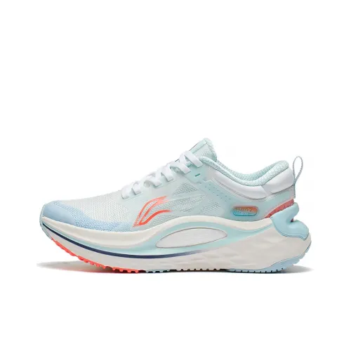 LINING Furious Rider 6,0 Легкий Покрытие Низкий Топ Беговые кроссовки Женские Белый Синий