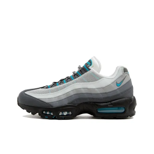 Nike Air Max 95 Устойчивый к истиранию Низкий Топ Air Cushion Повседневные Беговые кроссовки Унисекс Морской синий